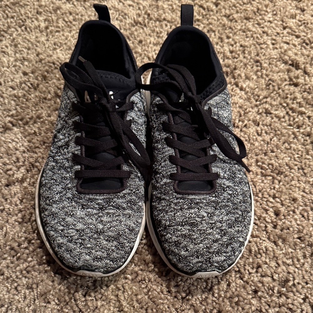 APL Techloom phantom Black and Gray Knit Sneakers